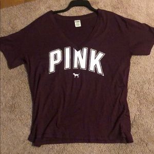 Maroon short sleeve shirt from PINK